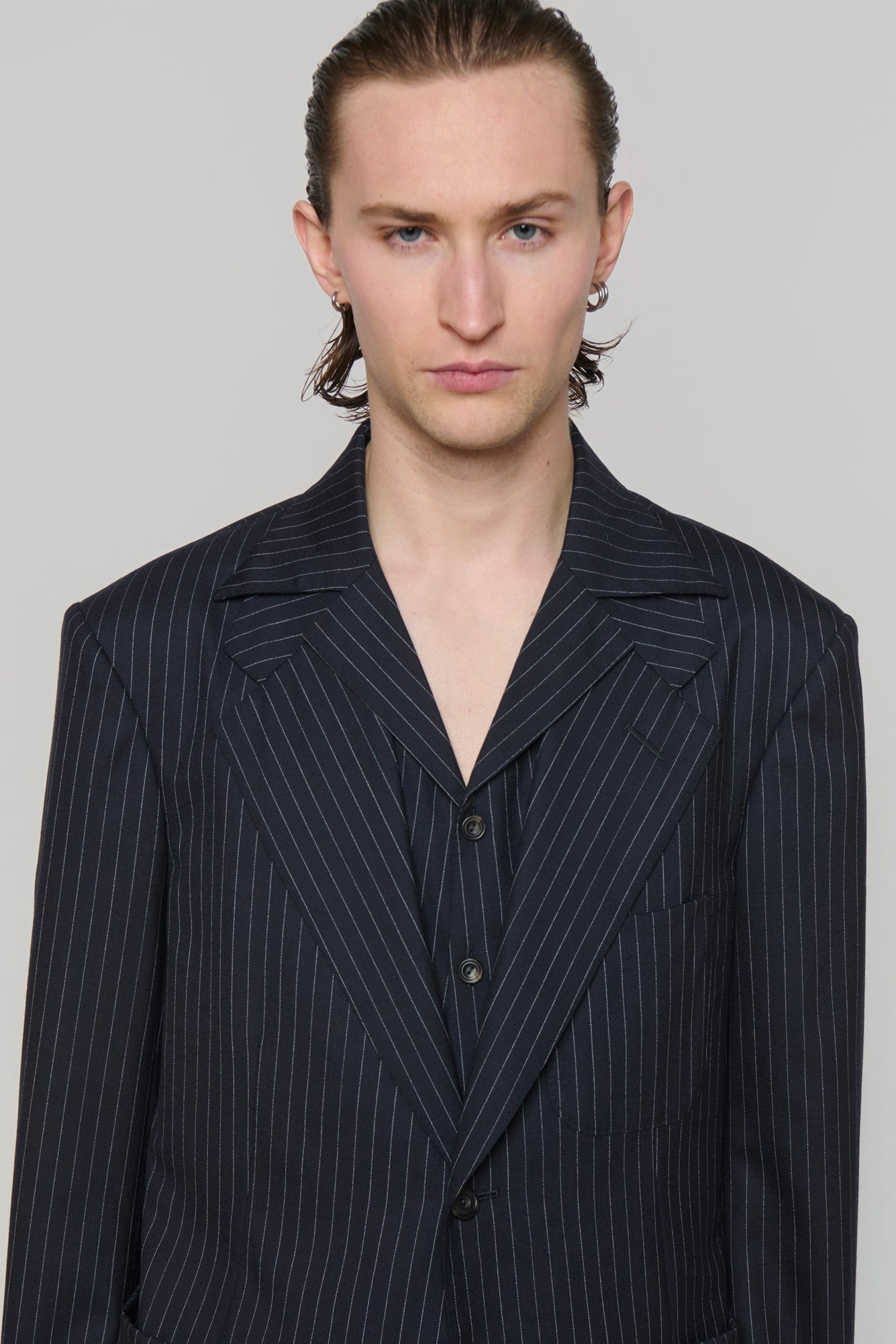 DOUBLE-BREASTED JACKET in black / glencheck
