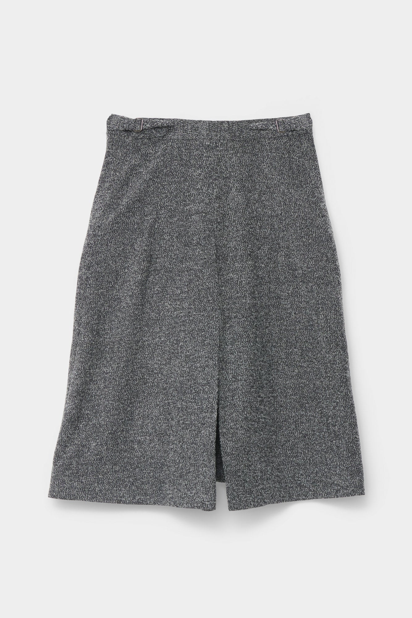 CUT-OFF OVERCOAT CULOTTE in herringbone wool