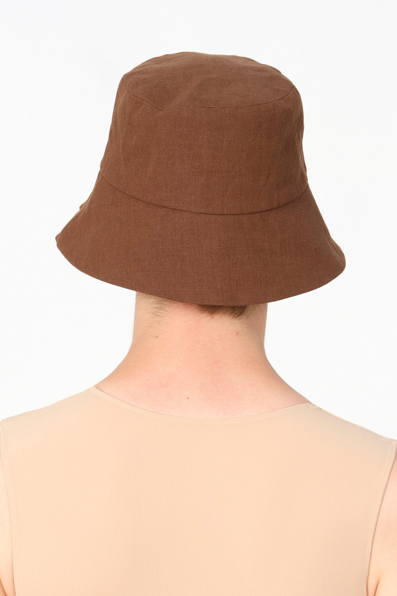 MELTING HAT brown Irish linen