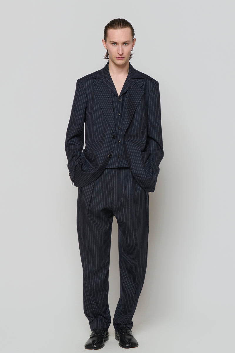 DOUBLE-BREASTED JACKET in black / glencheck