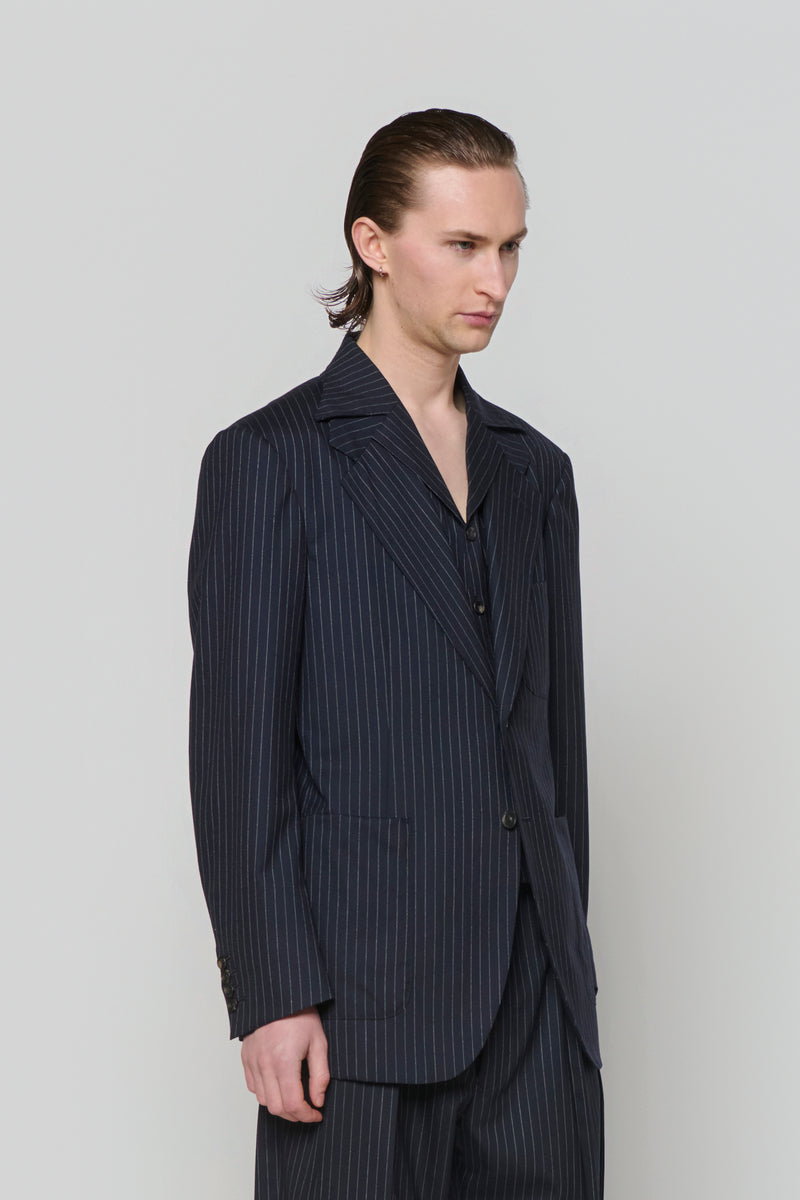 DOUBLE-BREASTED JACKET in black / glencheck