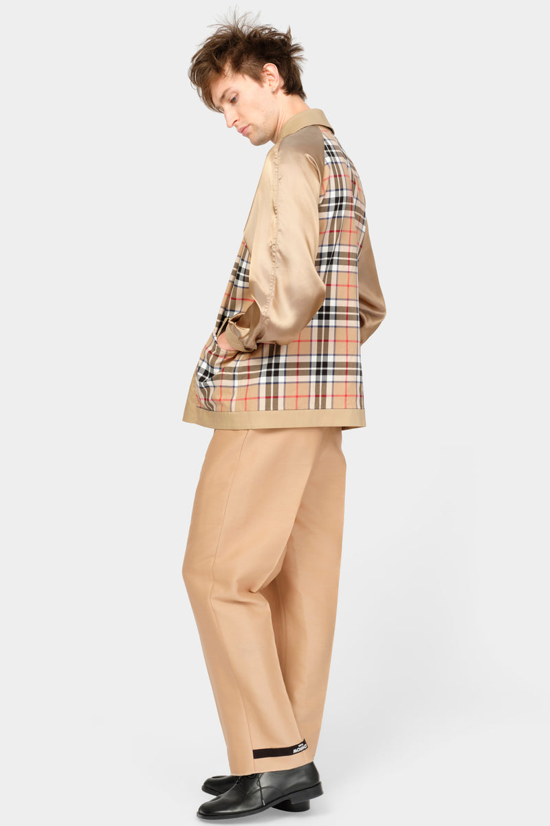 RAGLAN SLEEVE SHIRT in beige cotton