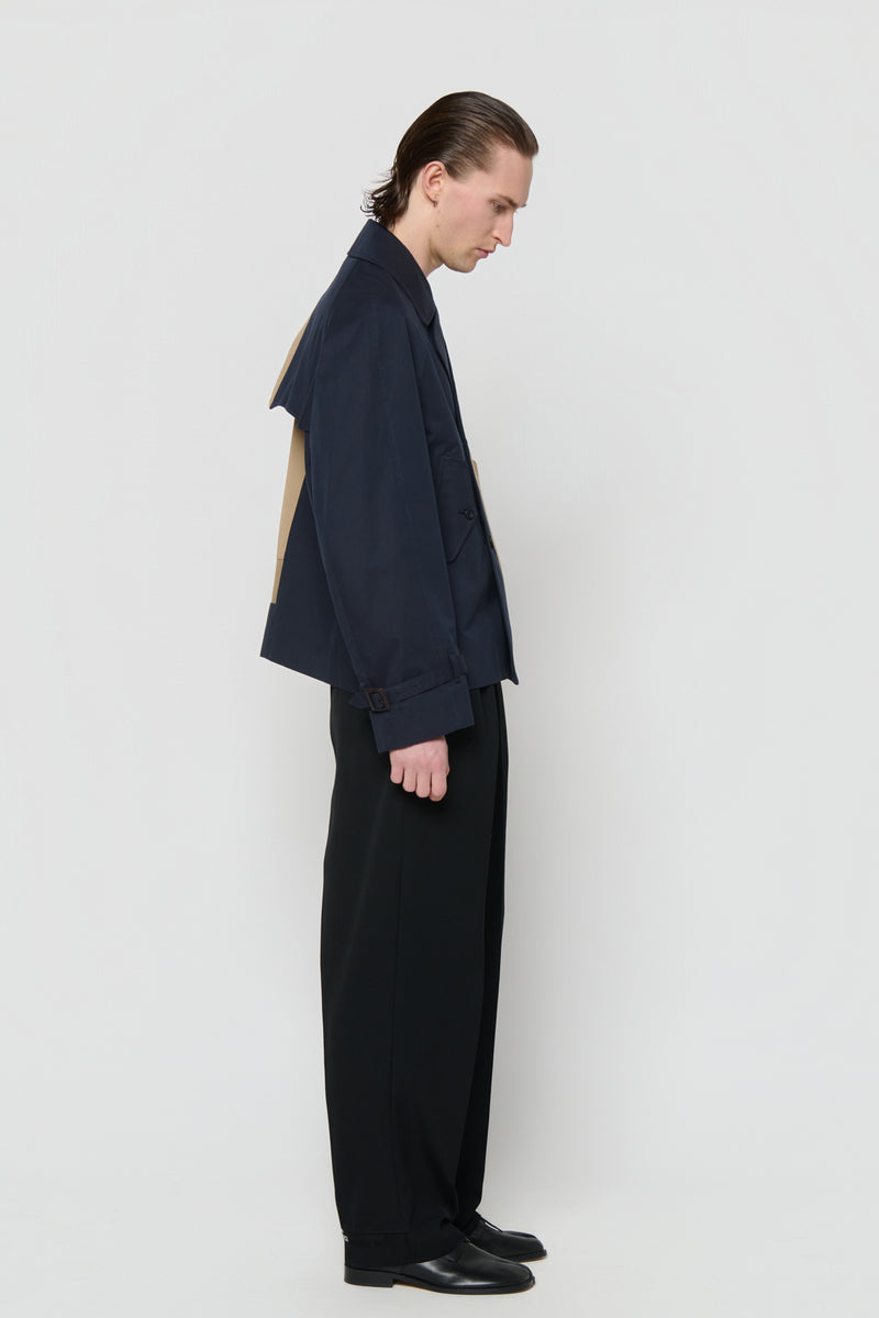 CABAN  in blue / beige cotton