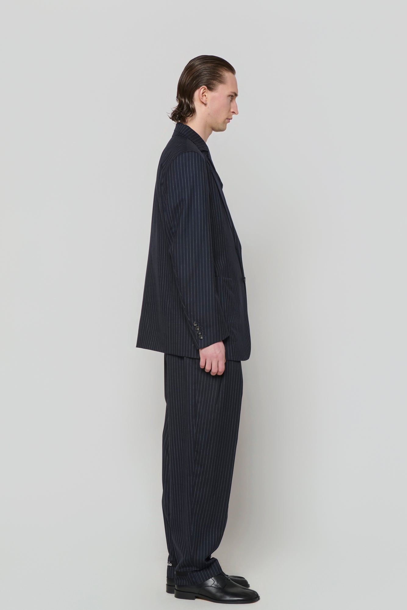 DOUBLE-BREASTED JACKET in black / glencheck