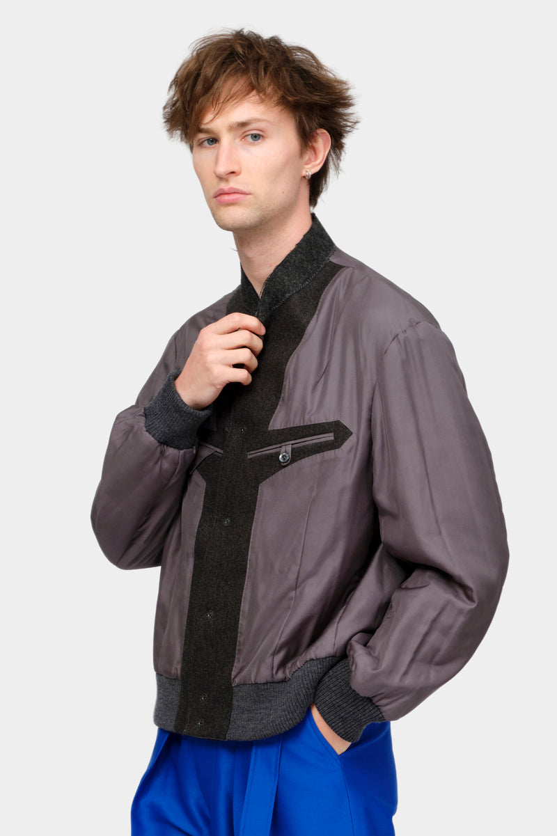 INSIDE-OUT TAILORED BOMBER