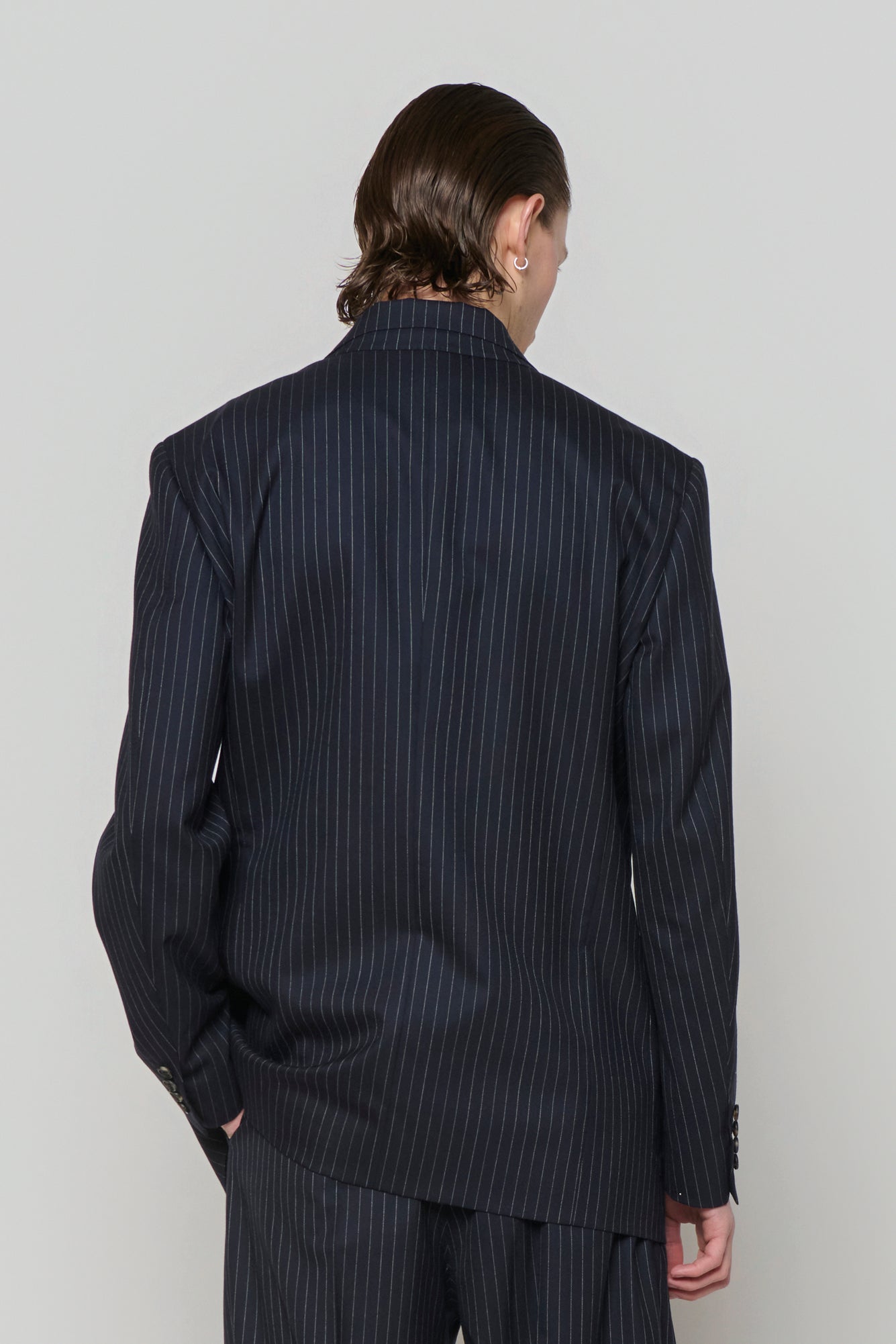 DOUBLE-BREASTED JACKET in black / glencheck