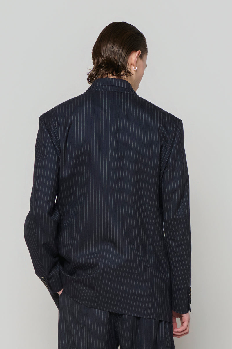 DOUBLE-BREASTED JACKET in black / glencheck