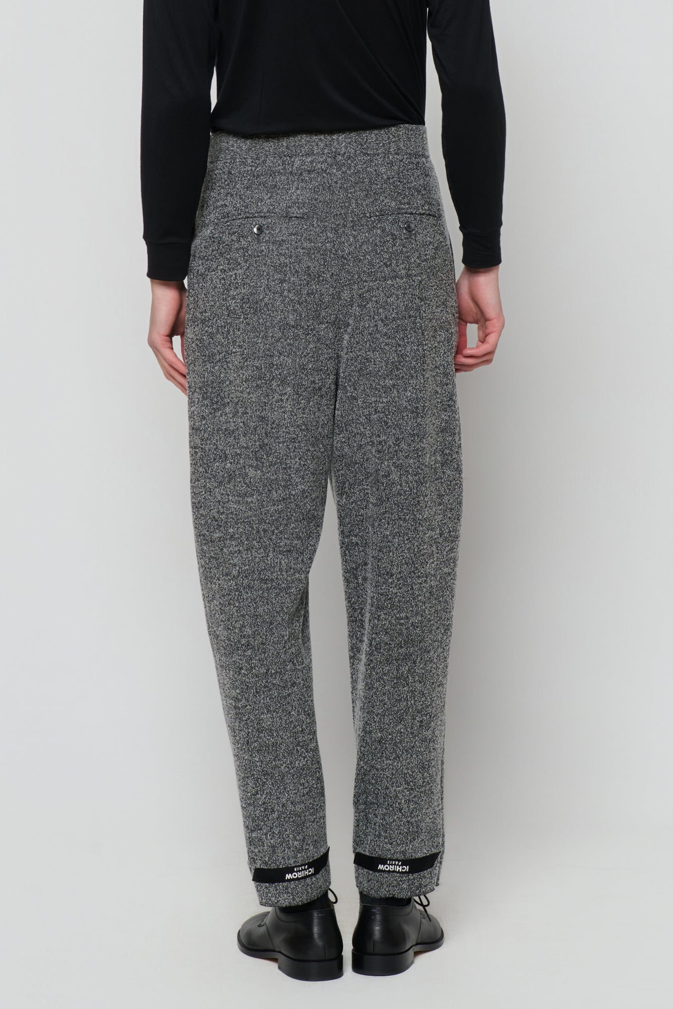 TAILORED TROUSERS in herringbone wool