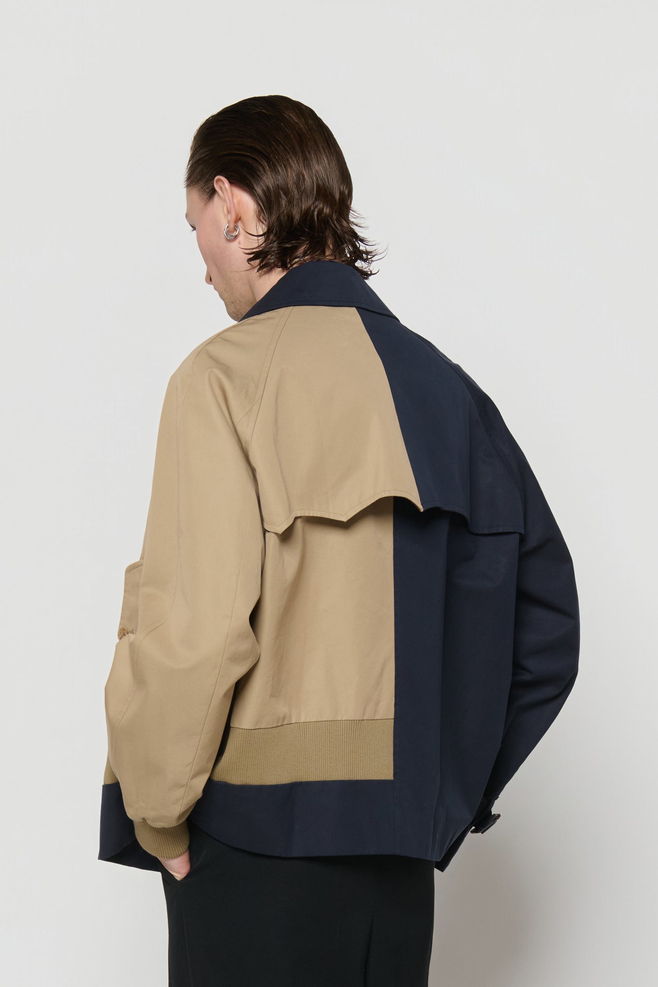 CABAN  in blue / beige cotton