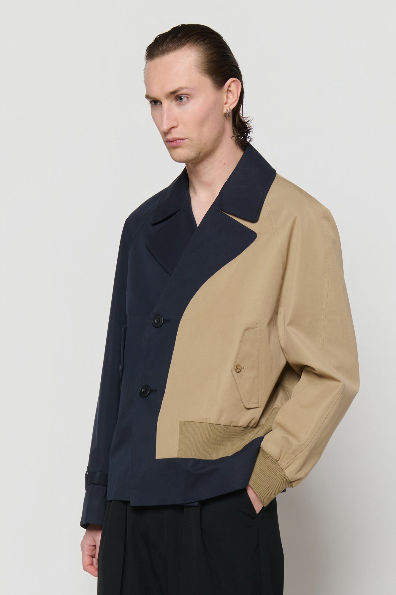 CABAN  in blue / beige cotton