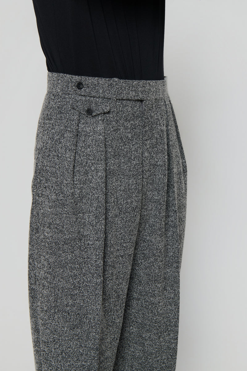TAILORED TROUSERS in herringbone wool