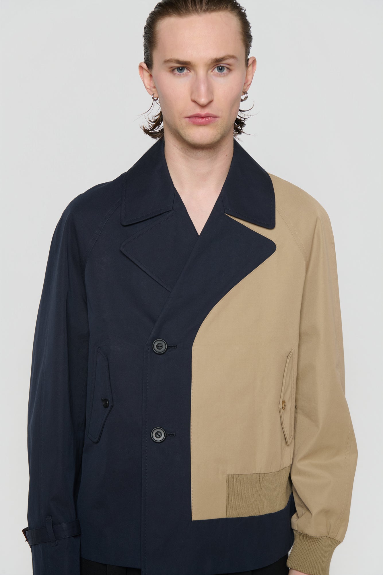 CABAN  in blue / beige cotton