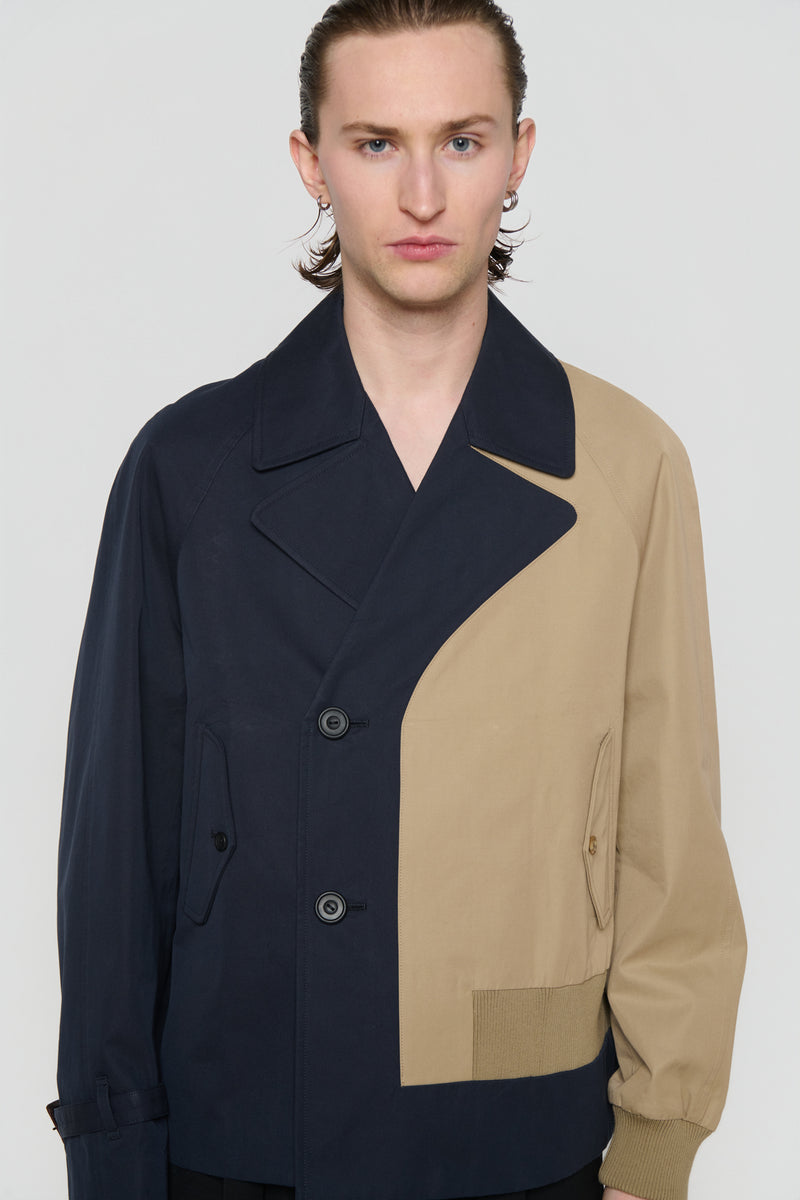 CABAN  in blue / beige cotton