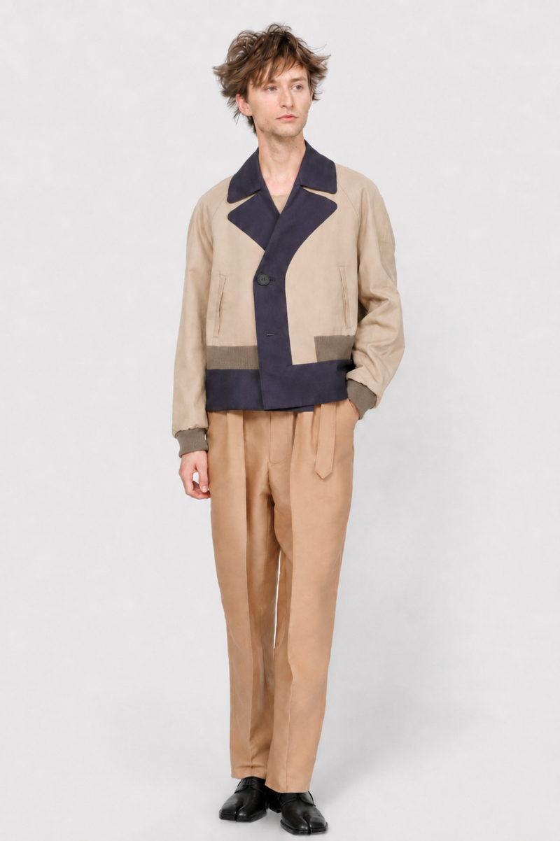 CABAN in blue / beige cotton