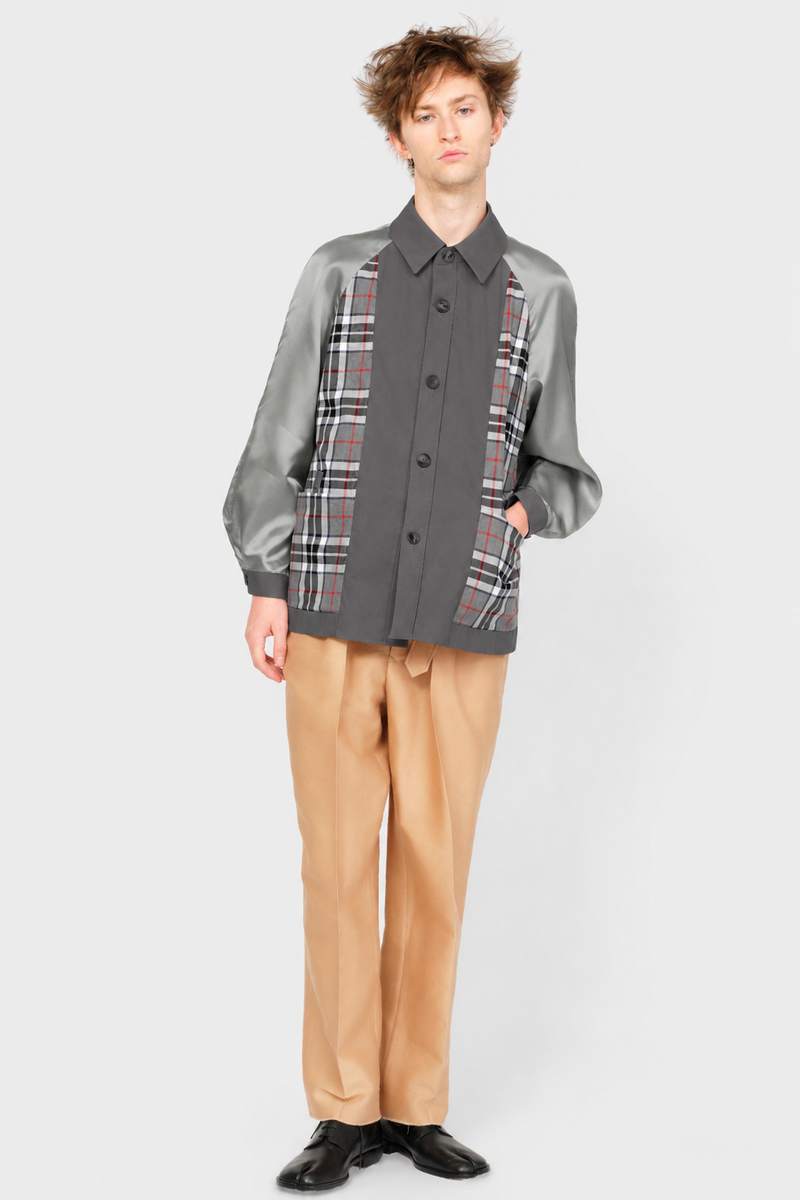 RAGLAN SLEEVE SHIRT in grey cotton