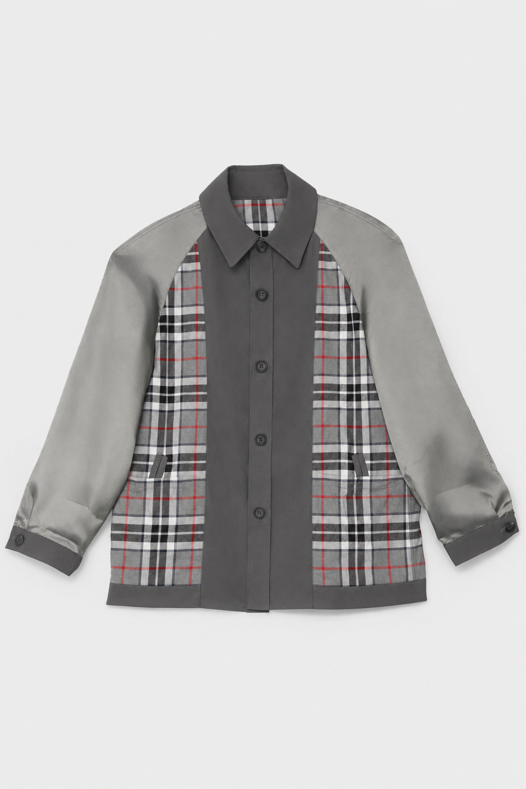 RAGLAN SLEEVE SHIRT in grey cotton