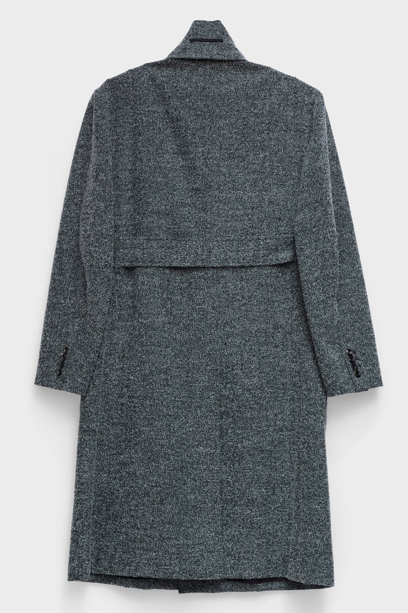 SINGLE-BREASTED OVERCOAT in herringbone