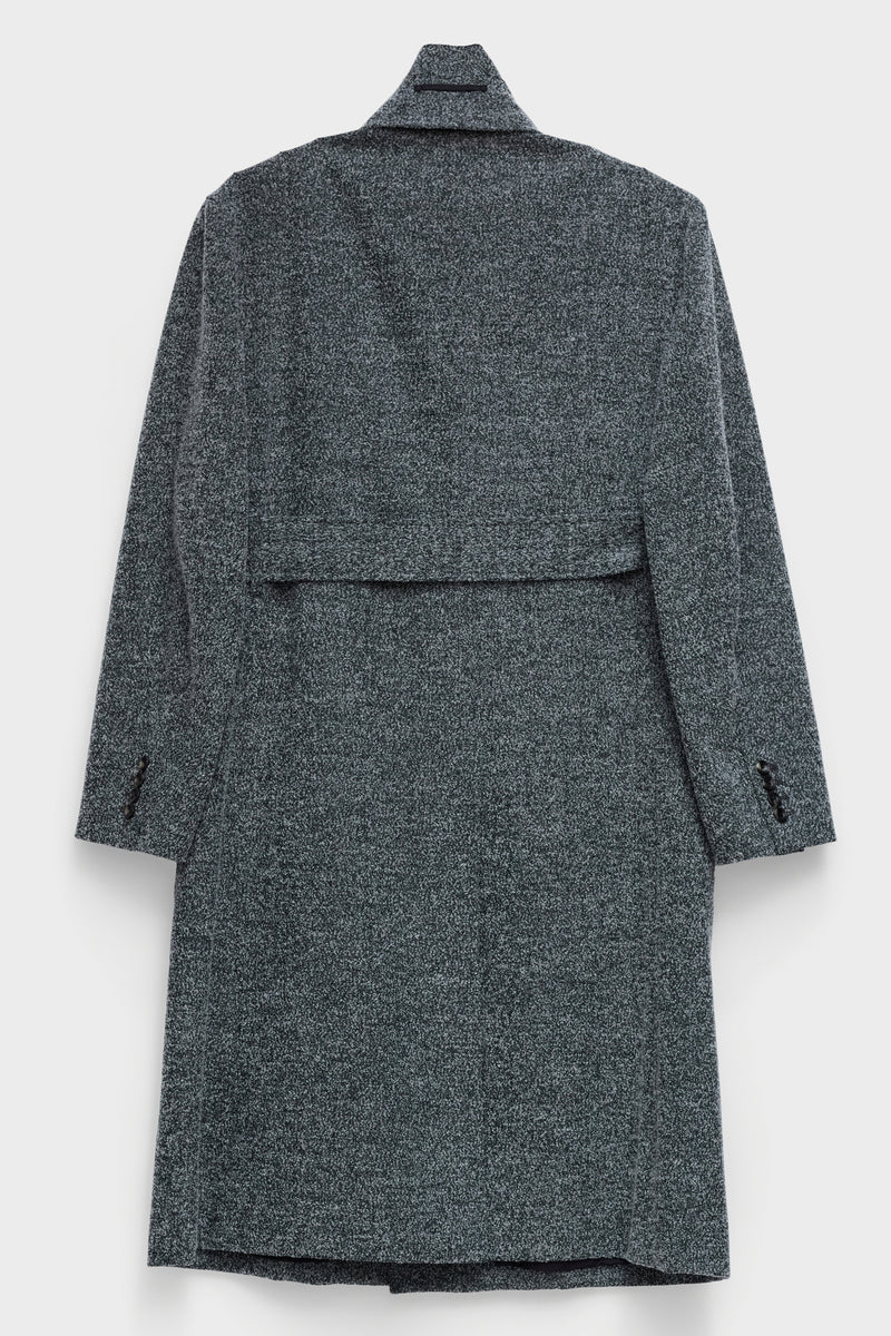 SINGLE-BREASTED OVERCOAT in herringbone