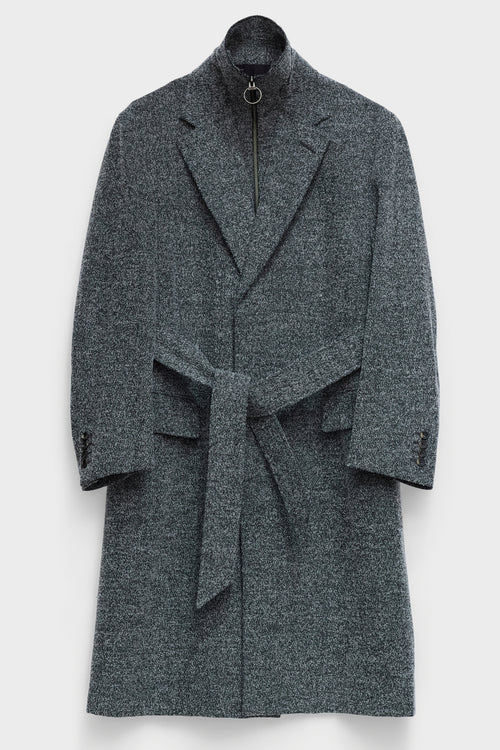 SINGLE-BREASTED OVERCOAT in herringbone