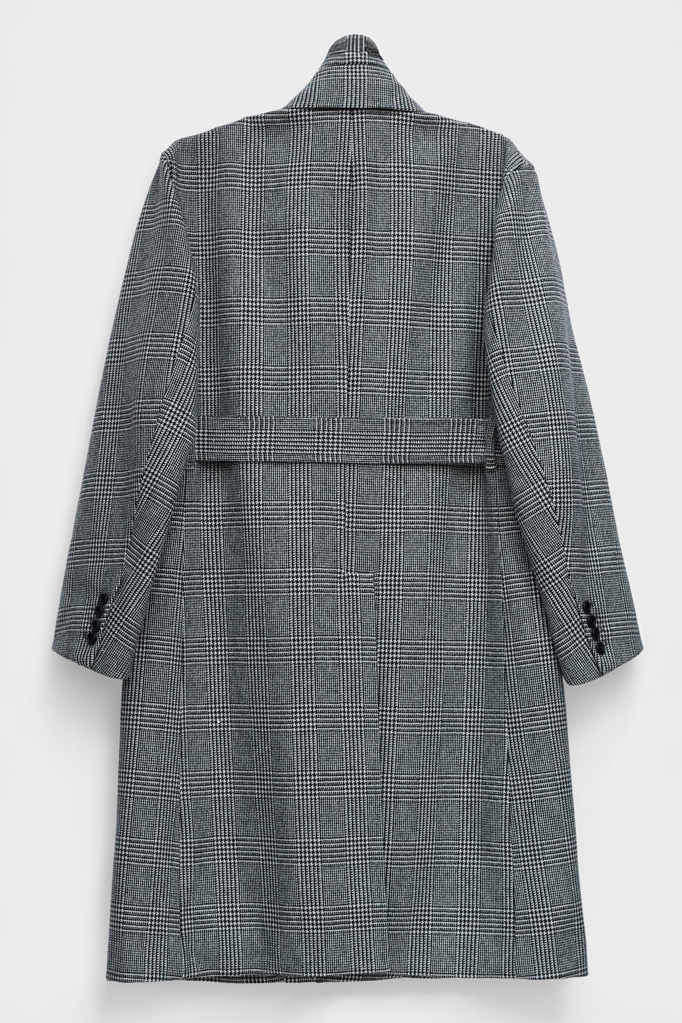 SINGLE-BREASTED OVERCOAT in glencheck