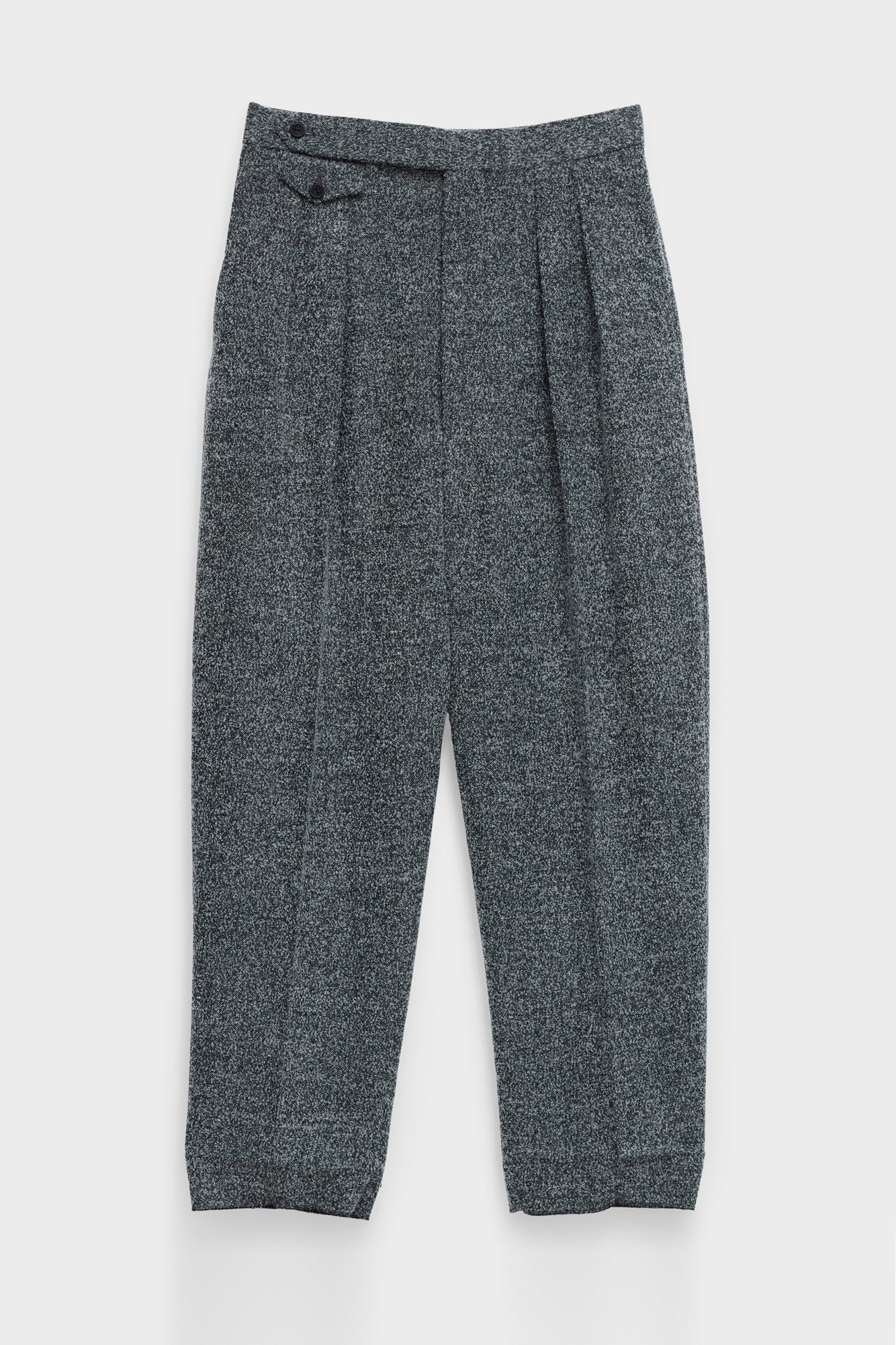 TAILORED TROUSERS in herringbone wool