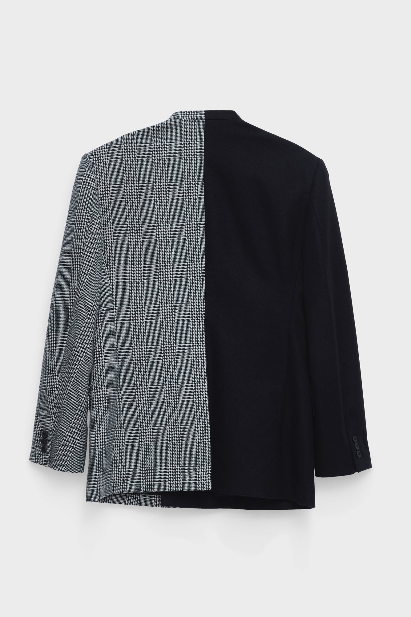 DOUBLE-BREASTED JACKET in black / glencheck